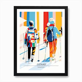 Gstaad   Switzerland, Ski Resort Poster Illustration 2 Art Print