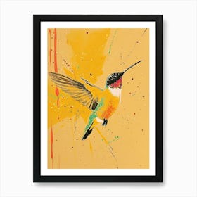 Yellow Hummingbird 1 Art Print