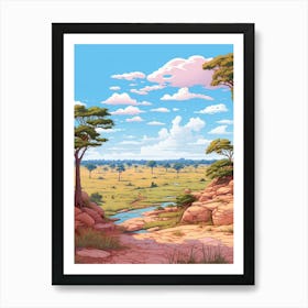 Kruger National Park Cartoon 1 Art Print