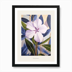 Flower Illustration Periwinkle 3 Poster Art Print