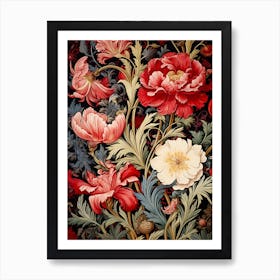 Red And White Flowers Art Print