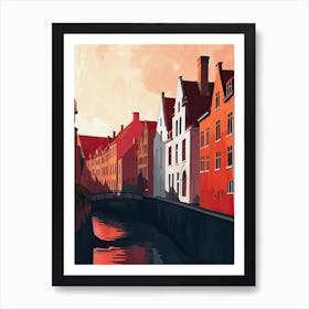 Bruges At Sunset Art Print