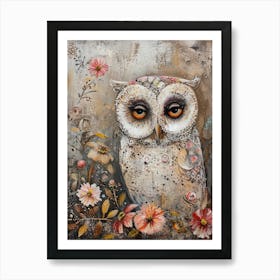 Sweet Owl Painting 3 Art Print