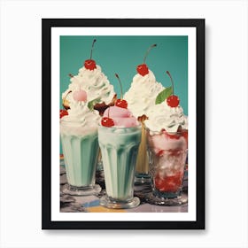 Vintage Ice Cream Sundae Photography Style 2 Art Print