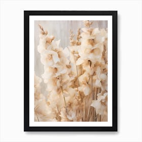 Boho Dried Flowers Delphinium 4 Art Print