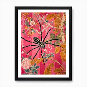 Floral Animal Painting Spider 1 Art Print