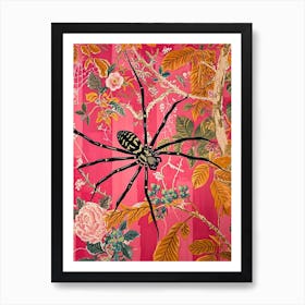 Floral Animal Painting Spider 1 Póster