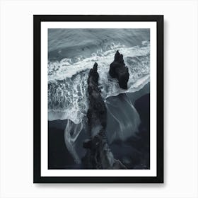 Black Sand Beach 1 Art Print