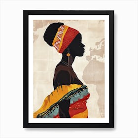 African Woman 90, Boho Art Print