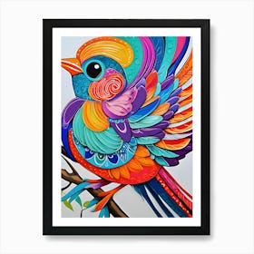 Colorful Bird-Reimagined 19 Art Print