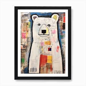 Bear 47 Basquiat style Art Print