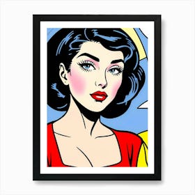 The Power of Color: A Woman’s Bold Pop Art Reflection Pop Art Art Print