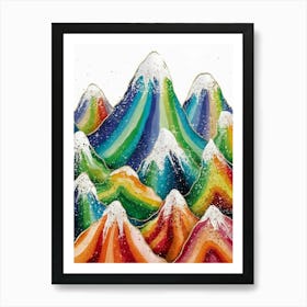 Rainbow Mountains Art Print