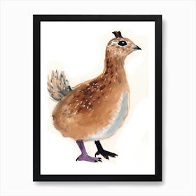 A Poult Watercolour Childrens Drawing 4watercolour Art Print