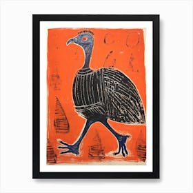 Turkey, Woodblock Animal  Drawing 4 Art Print