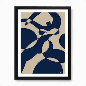 Dancer In Navy Art Print