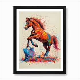 Horse Jumping Art Print