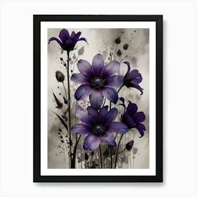 Purple Flowers 1 Art Print