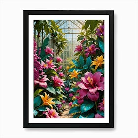 Hibiscus Garden Art Print