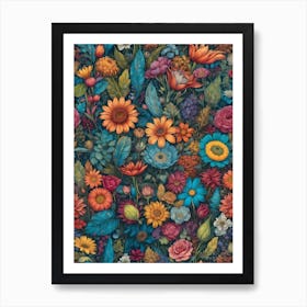 Floral Wallpaper 2 Art Print