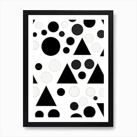 Black And White Triangles Art Print