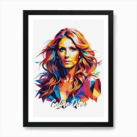 Celine Dion 01 Portrait Music WPAP Pop Art Art Print