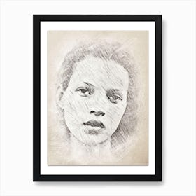 Portrait Of A Woman - Kate Moss Art Print