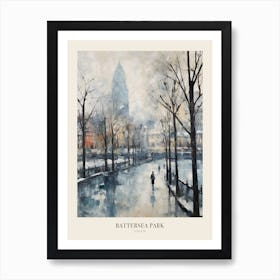 Winter City Park Poster Battersea Park London 5 Art Print