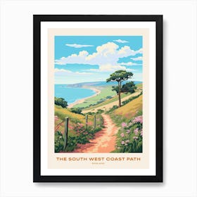 The South West Coast Path England 2 Hike Poster Art Print