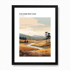 The Rob Roy Way Scotland 2 Hiking Trail Landscape Poster Art Print