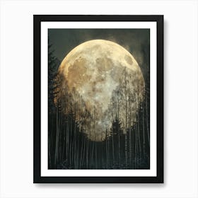 Full Moon Canvas Print Art Print