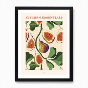 Fig Pattern Illustration 1 Poster Art Print