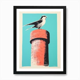 Andy Warhol Style Bird Chimney Swift 2 Art Print