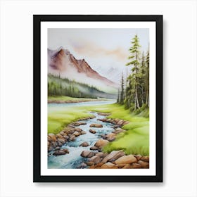 River In The Mountains.12 Art Print