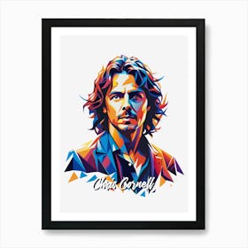 Chris Cornell Audio Slave 02 Portrait Music WPAP Pop Art Art Print