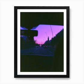 Under the purple sky Art Print