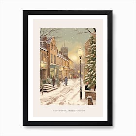 Vintage Winter Poster Nottingham United Kingdom 3 Art Print