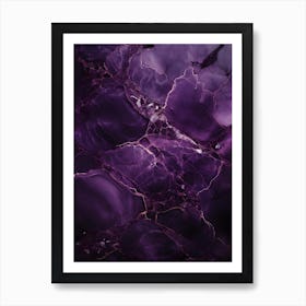 Purple Marble 2 Art Print