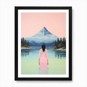 mountain landscape illustration 1 Art Print