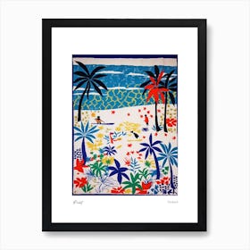 Phuket Thailand Matisse Style 1 Watercolour Travel Poster Art Print