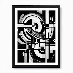 Infinity Abstract Black And White 5 Art Print