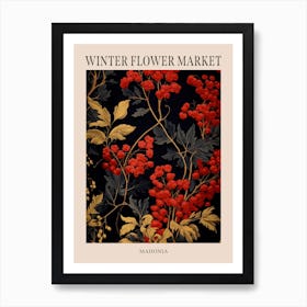 Mahonia 2 Winter Flower Market Poster Art Print