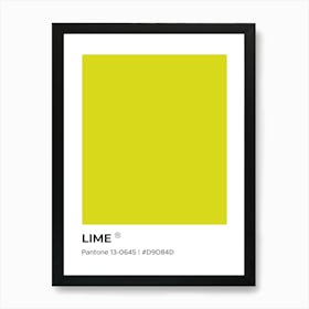 Lime Pantone, cool, green, neon, cute, minimal, modern, wall decor, pantone, aesthetic, colorful, vibes, summers, mood Art Print
