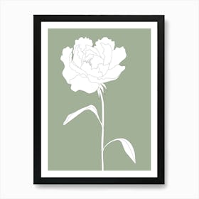 Flower Sage Green_2456172 Art Print