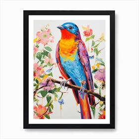 Colourful Bird Painting Swallow 2 Art Print