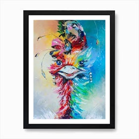 Fashinable Ostrich Art Print