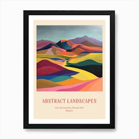 Colourful Abstract Gobi Gurvansaikhan National Park Mongolia 3 Poster Art Print