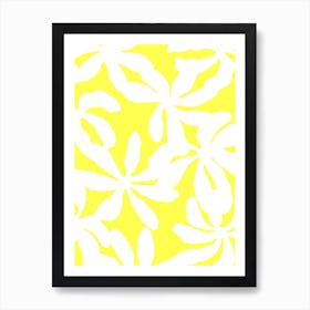 Golden Shadows In Illuminating Yellow Art Print