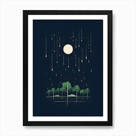 Night In The Forest 1 Art Print