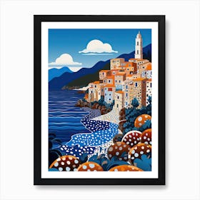 Cefalu, Italy, Illustration In The Style Of Pop Art 3 Art Print